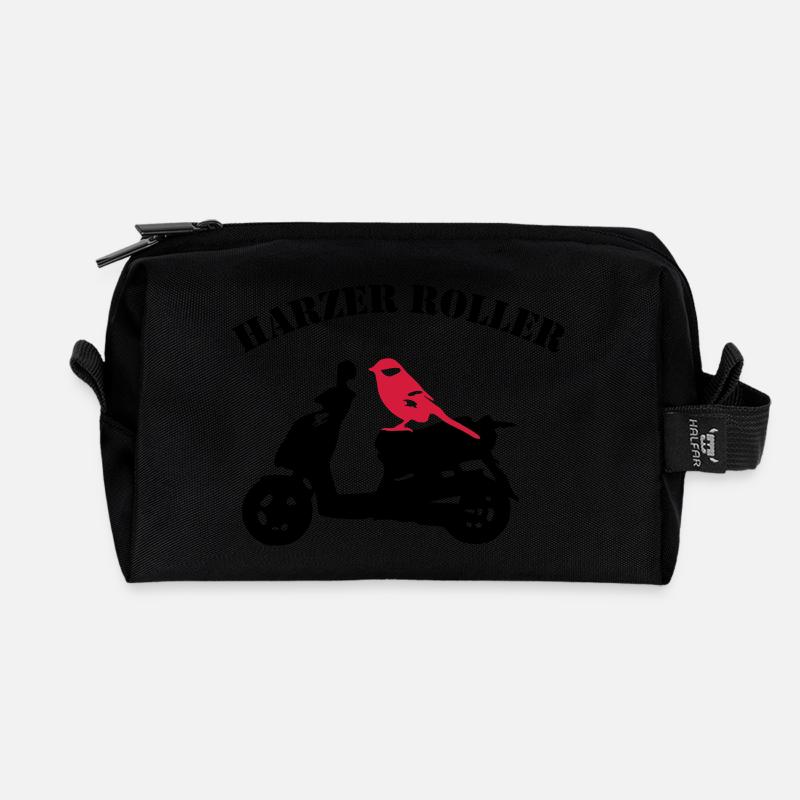 Harzer Roller - Recycelte Kulturtasche - Schwarz