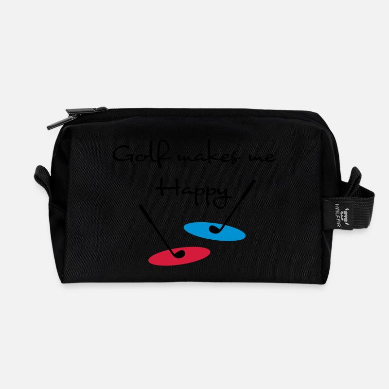 golf - Recycelte Kulturtasche - Schwarz