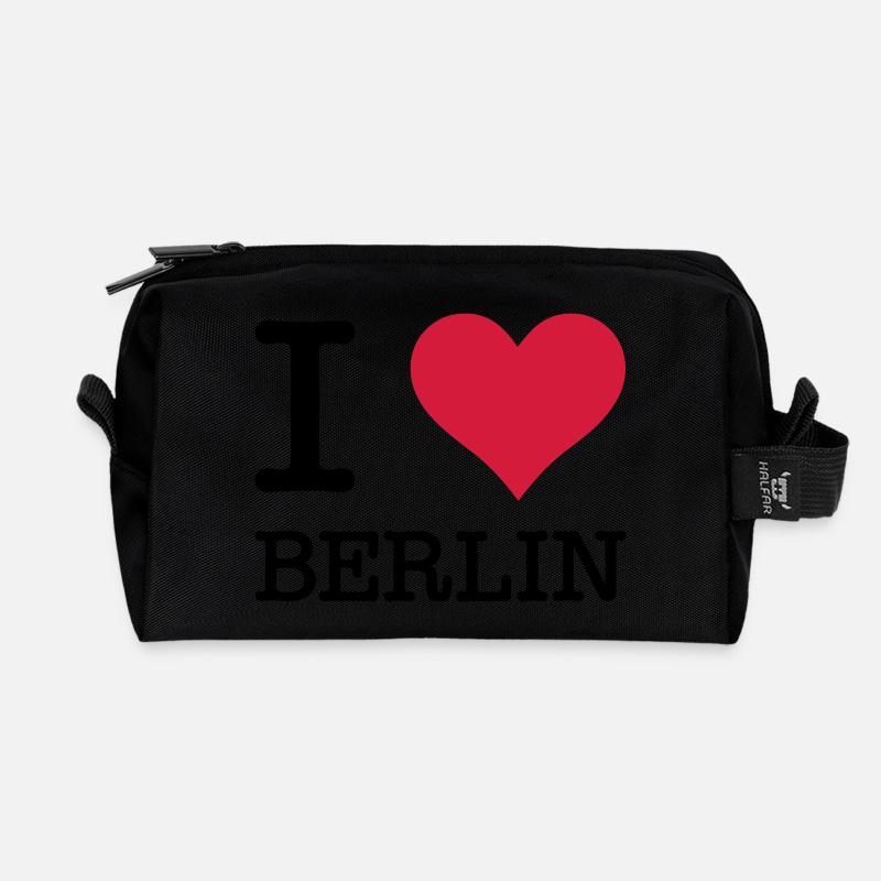 I Love Berlin - Recycelte Kulturtasche - Schwarz