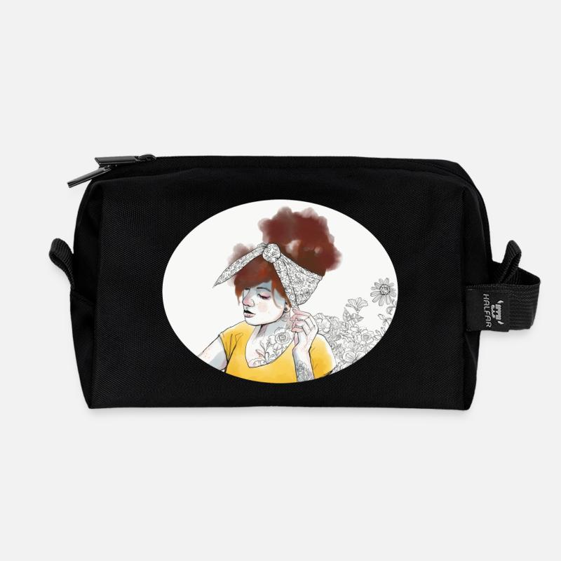 Hairstyle 1 - Recycelte Kulturtasche - Schwarz