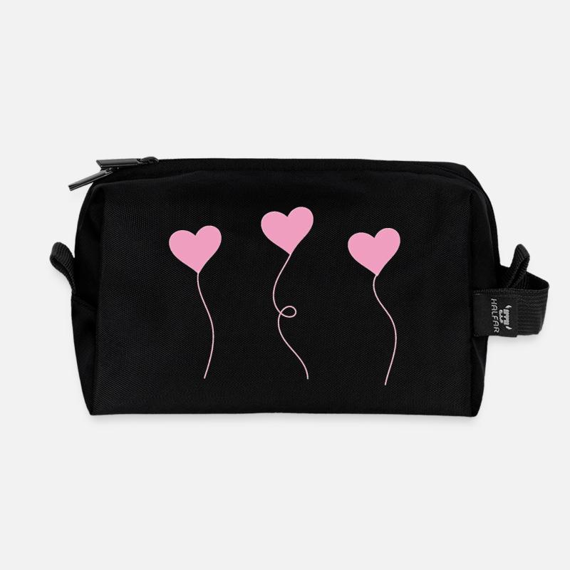 heart - Recycelte Kulturtasche - Schwarz
