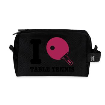 tennis de table - Trousse de toilette en tissu recyclé - noir - Devant