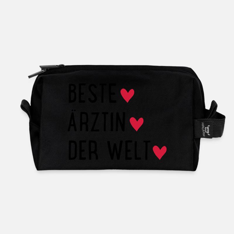 Ärztin - Recycelte Kulturtasche - Schwarz