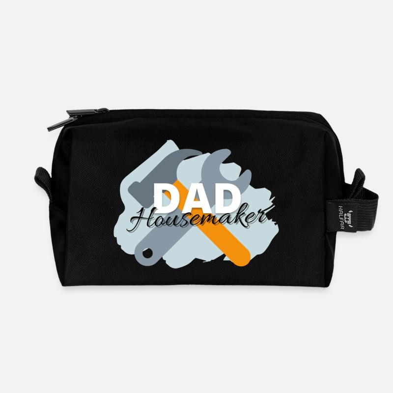 Dad Housemaker - Recycelte Kulturtasche - Schwarz