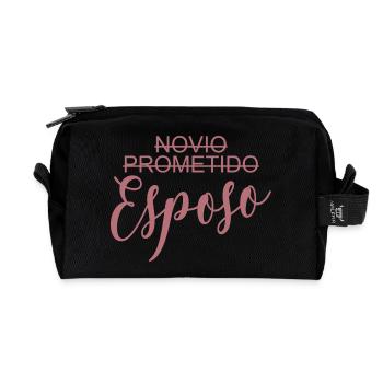 Esposo Husband To Be Groom Married Men Wedding - Recycled Toiletry Zip Bag - black - Front