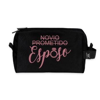 Esposo Husband To Be Groom Married Men Wedding - Recycled Toiletry Zip Bag - black - Front
