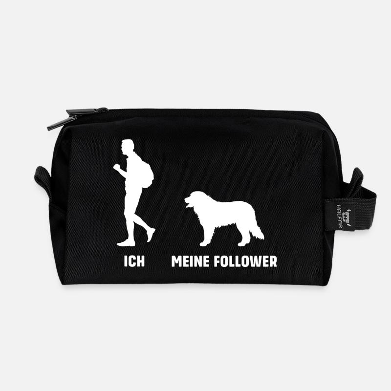Ich Meine Follower, Bernese Mountain Dog - Recycelte Kulturtasche - Schwarz