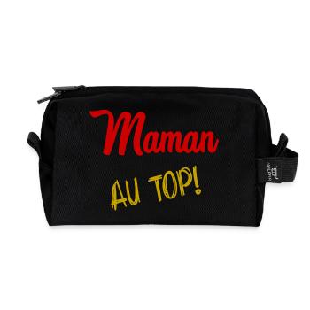 FÊTE DES MÈRES - Trousse de toilette en tissu recyclé - noir - Devant