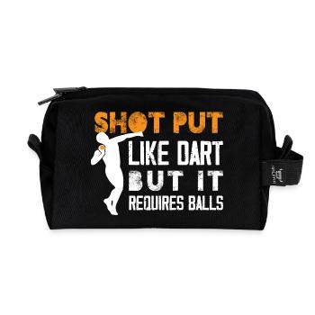 lancer du poids comme les fléchettes mais il nécessite des balles Design - Trousse de toilette en tissu recyclé - noir - Devant
