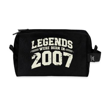 2007 Jahrgang geboren Geburtstag Geschenk - Recycelte Kulturtasche - Schwarz - Vorne