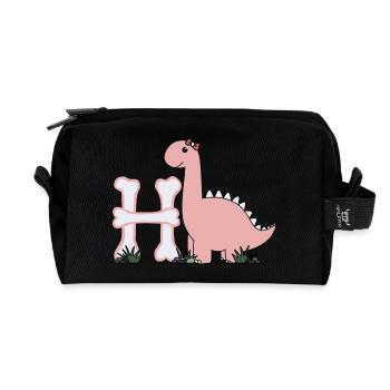 Lettre H - Trousse de toilette en tissu recyclé - noir - Devant
