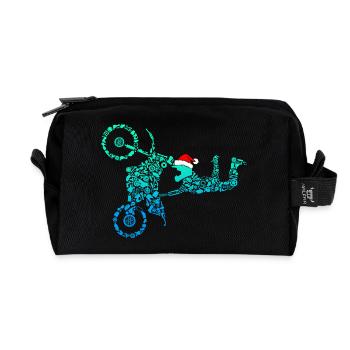 Christmas Motocross Freestyle Santa Stunt - Recycelte Kulturtasche - Schwarz - Vorne