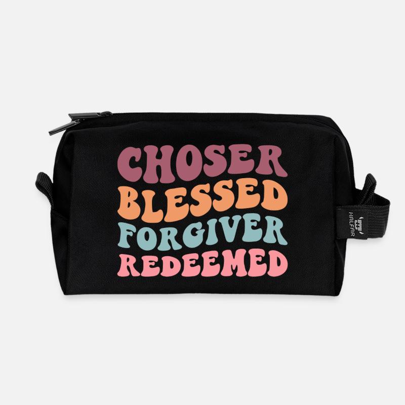Chosen Forgiven Redeemed - Recycelte Kulturtasche - Schwarz