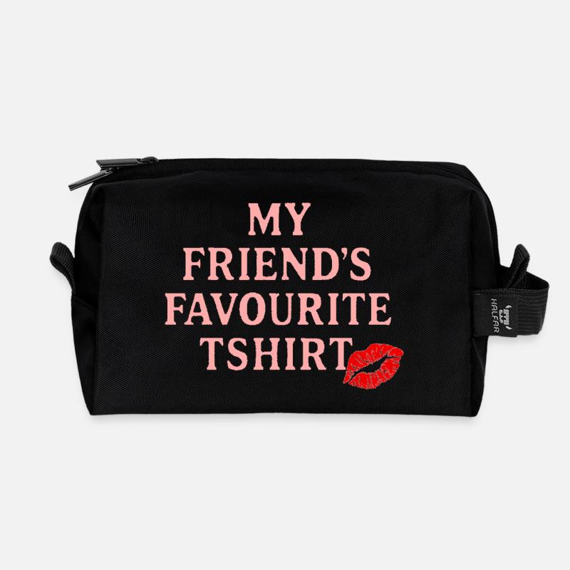 Persönliche Freundschaft T-Shirt - Recycelte Kulturtasche - Schwarz
