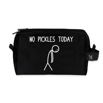 No pickles today Cucumber Pickle Cucumber Lovers - Recycled Toiletry Zip Bag - black - Front