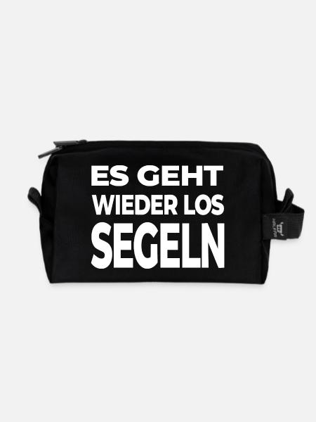 Segeln - Recycelte Kulturtasche - Schwarz