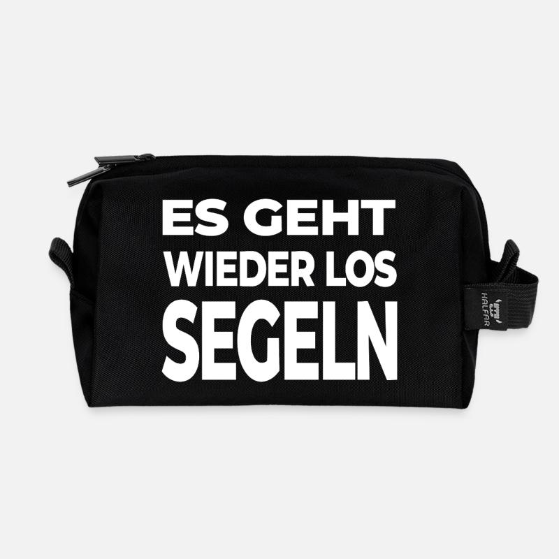 Segeln - Recycelte Kulturtasche - Schwarz