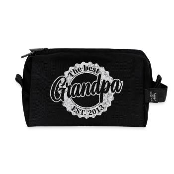 The Best Grandpa since 2013 - Recycelte Kulturtasche - Schwarz - Vorne
