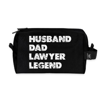 Ehemann Vater Anwalt Legende - Recycelte Kulturtasche - Schwarz - Vorne