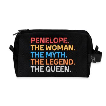 Penelope The Woman The Myth The Legend The Queen - Recycelte Kulturtasche - Schwarz - Vorne