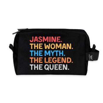 Jasmine Die Frau Der Mythos Die Legende Die Königin - Recycelte Kulturtasche - Schwarz - Vorne
