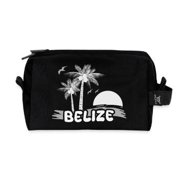 Strand Belize - Recycelte Kulturtasche - Schwarz - Vorne