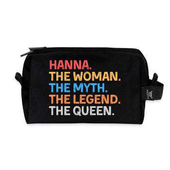 Hanna Die Frau Der Mythos Die Legende Die Königin - Recycelte Kulturtasche - Schwarz - Vorne