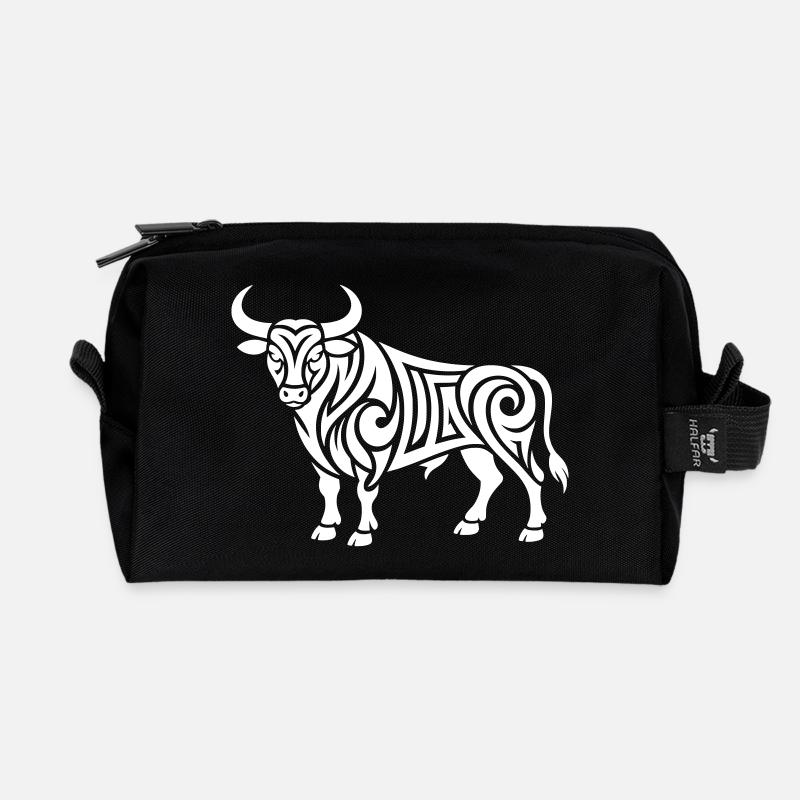 Just a White Bull #3 | N-imal_Wears - Recycelte Kulturtasche - Schwarz