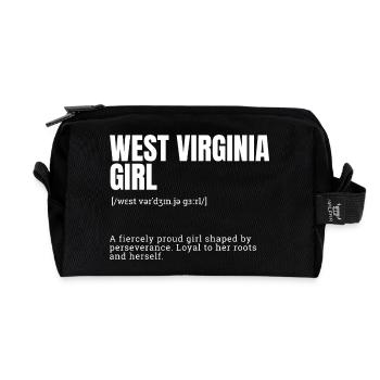 West Virginia Girl Pride - Recycelte Kulturtasche - Schwarz - Vorne
