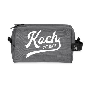 Koch Köche Küche Hobbykoch Kochkleidung Kochen - Recycelte Kulturtasche - Anthrazit - Vorne
