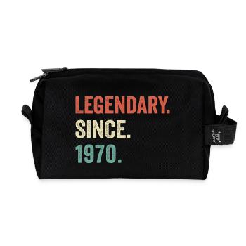 legendary since 1970 - Recycled Toiletry Zip Bag - black - Front