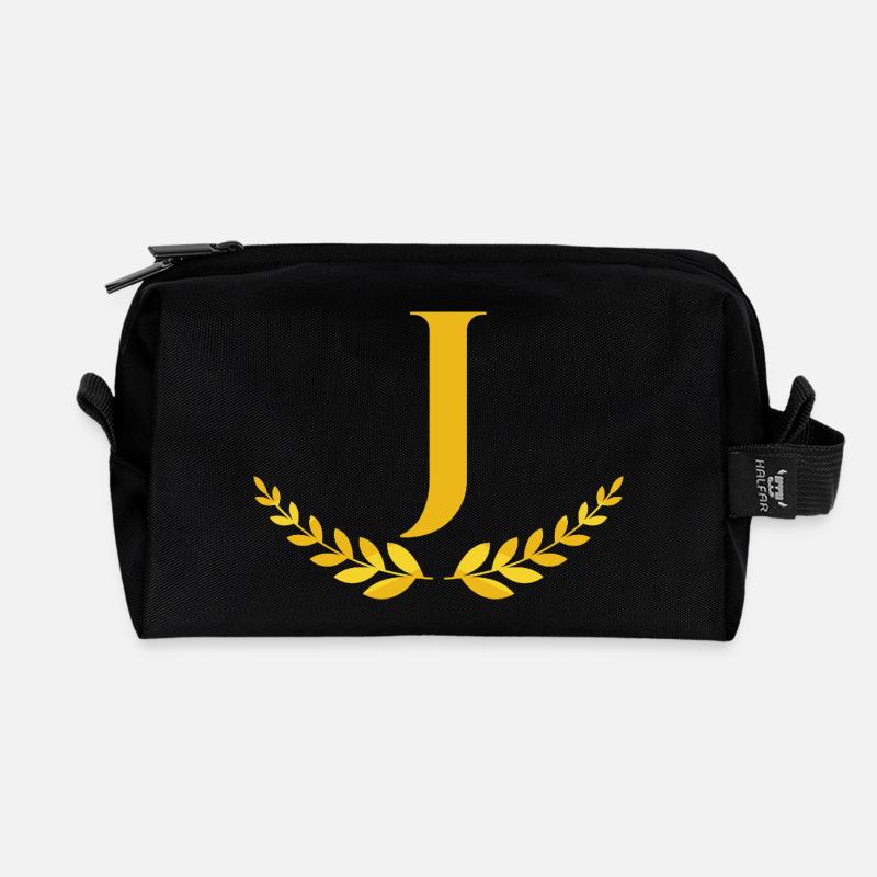 J - Recycelte Kulturtasche - Schwarz