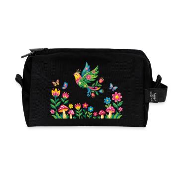 Der Frühling, die Natur erwacht zu neuem Leben - Recycelte Kulturtasche - Schwarz - Vorne