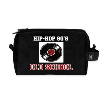 Vinyle DJ Hip-Hop des années 90 Old School - Trousse de toilette en tissu recyclé - noir - Devant