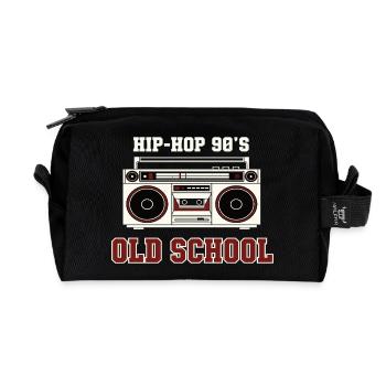 Vinyle DJ Hip-Hop des années 90 Old School - Trousse de toilette en tissu recyclé - noir - Devant