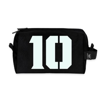 10- - Recycelte Kulturtasche - Schwarz - Vorne