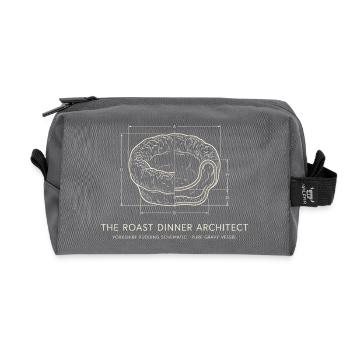 Architecte du dîner rôti - Yorkshire Pudding - Trousse de toilette en tissu recyclé - anthracite - Devant