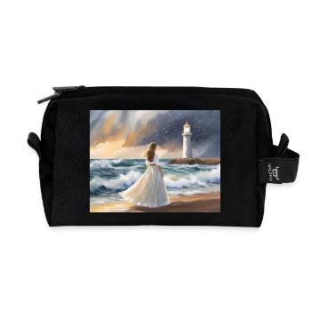 La Femme et le Phare - Trousse de toilette en tissu recyclé - noir - Devant