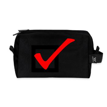 Abhaken - Recycelte Kulturtasche - Schwarz - Vorne