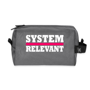 Système pertinent - Trousse de toilette en tissu recyclé - anthracite - Devant