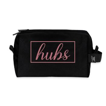 Hubs Matching Engagement Wedding Honeymoon - Recycled Toiletry Zip Bag - black - Front