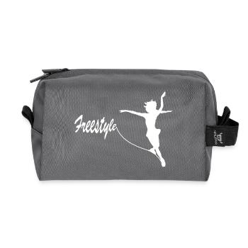Freestyle Figure Skating - Recycled Toiletry Zip Bag - anthracite - Front