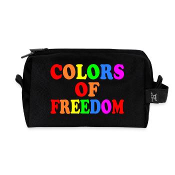 Colors of freedom - Recycled Toiletry Zip Bag - black - Front