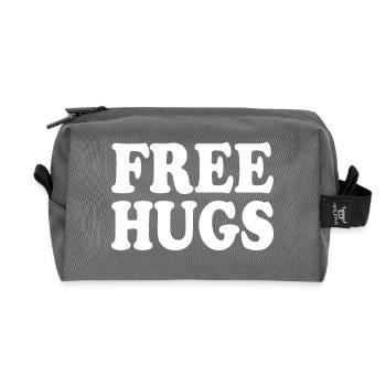 Free hugs - Recycled Toiletry Zip Bag - anthracite - Front