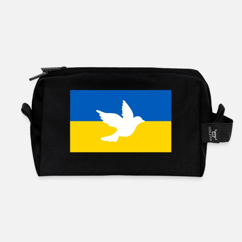Ukraine - Recycelte Kulturtasche - Schwarz