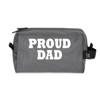 Proud dad - Recycelte Kulturtasche - Anthrazit - Vorne