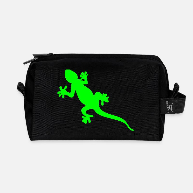 geko - Recycelte Kulturtasche - Schwarz