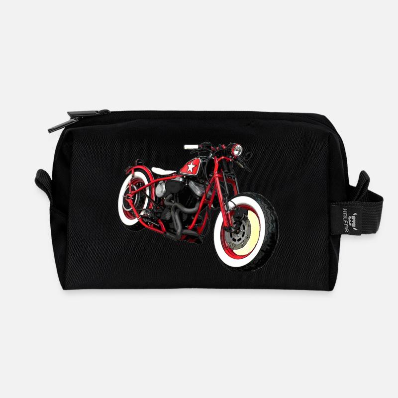Bobber-Stil - Recycelte Kulturtasche - Schwarz