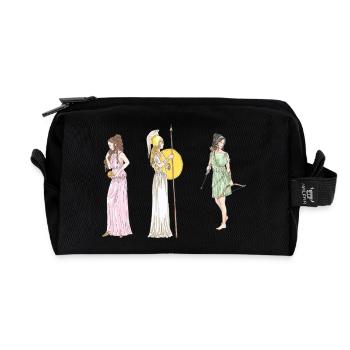 Femmes anciennes - Trousse de toilette en tissu recyclé - noir - Devant