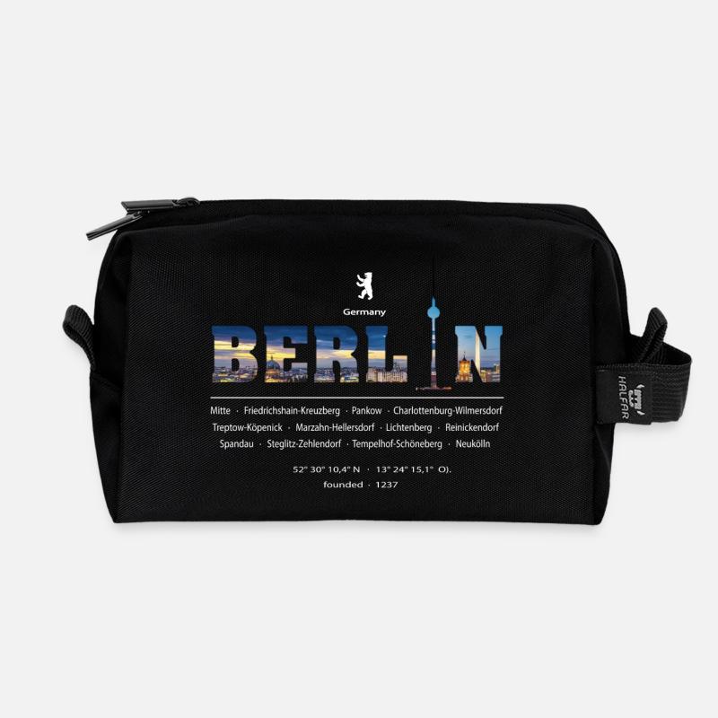 Berlin - Recycelte Kulturtasche - Schwarz